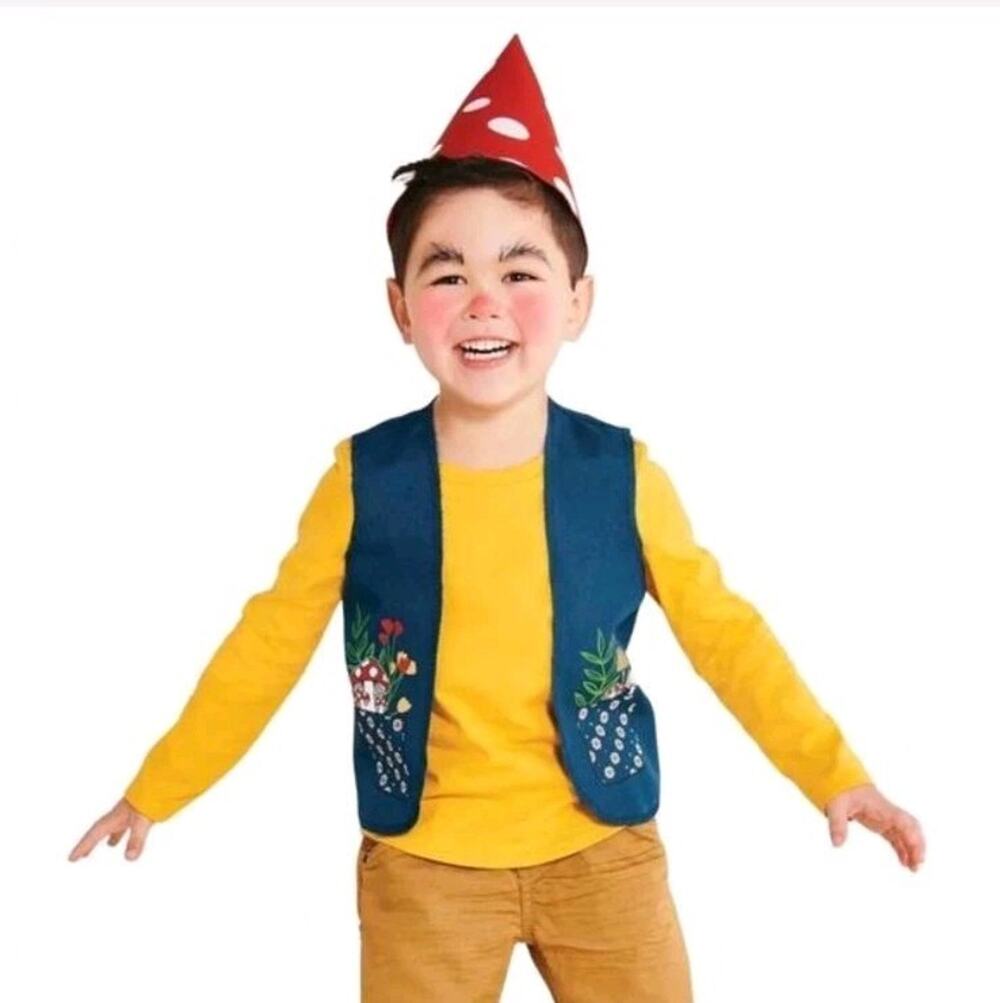Toddler Gnome Costume Vest & Hat Gnome Halloween One Size Hyde & EEK